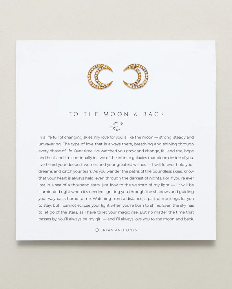 To The Moon And Back Stud Earrings