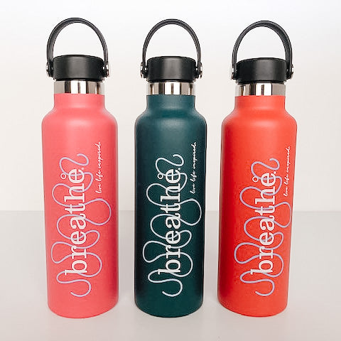 21 oz Breathe Hydroflask Water Bottle – breathe yoga