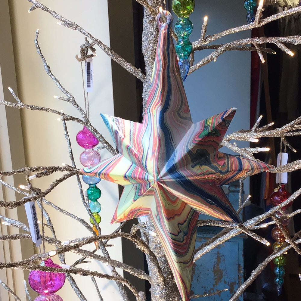 Marbled Star Ornament