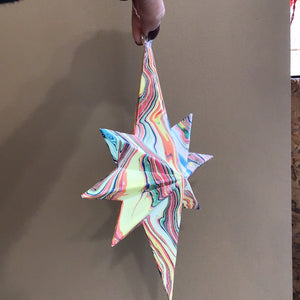 Marbled Star Ornament