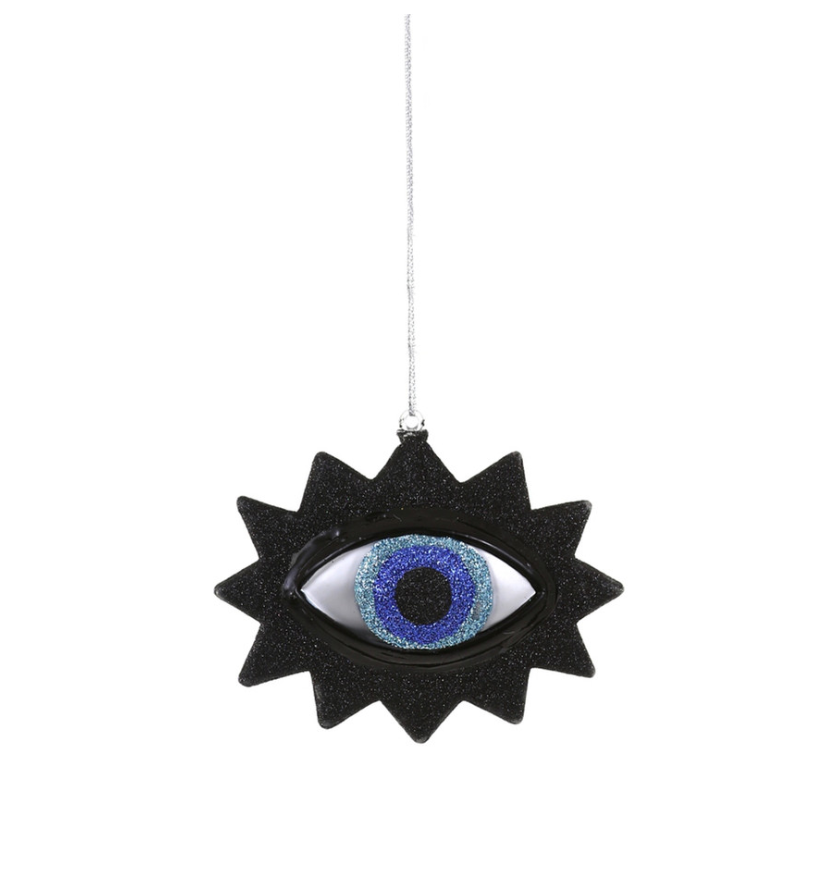 Glittered Evil Eye Ornament