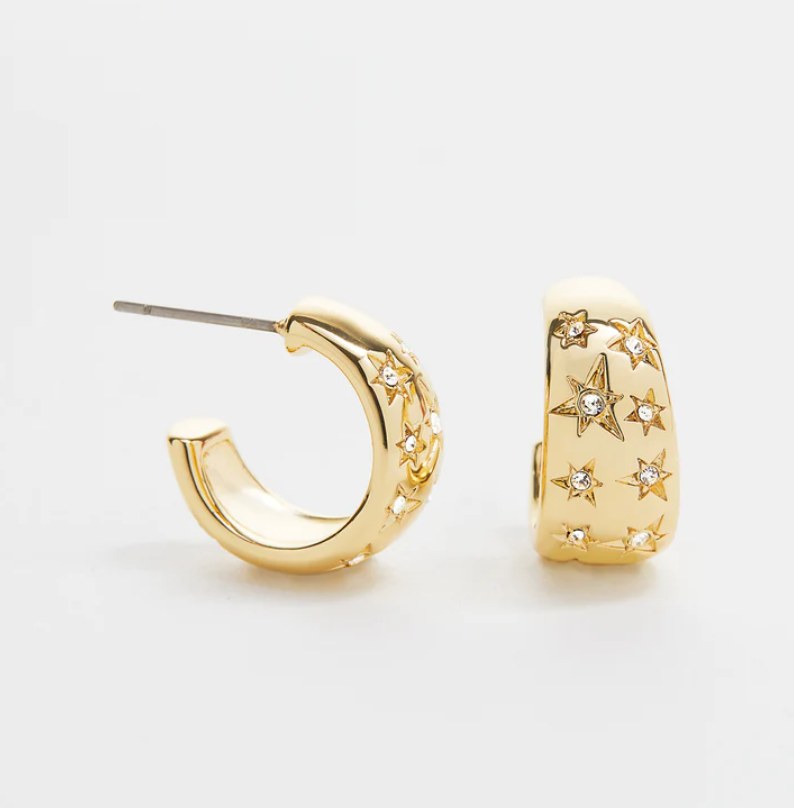 
                
                    Load image into Gallery viewer, To the Moon and Back Hoop Earrings
                
            