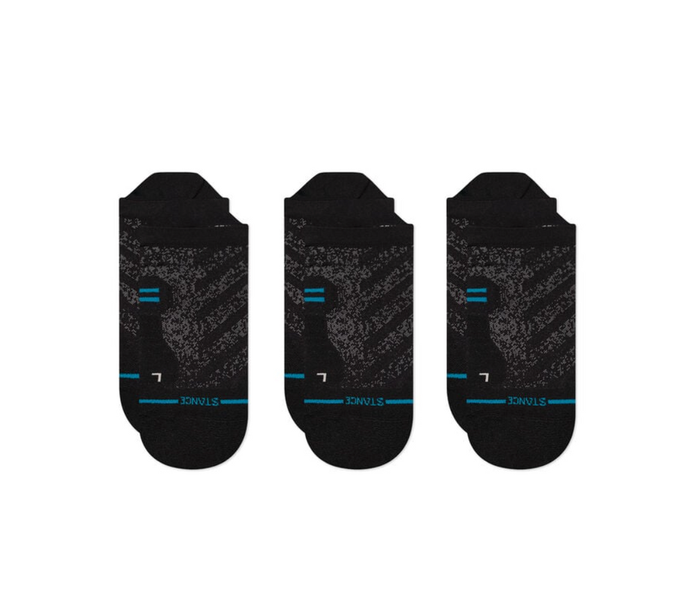 Stance Light Performance Tab Socks 3 Pack, Black