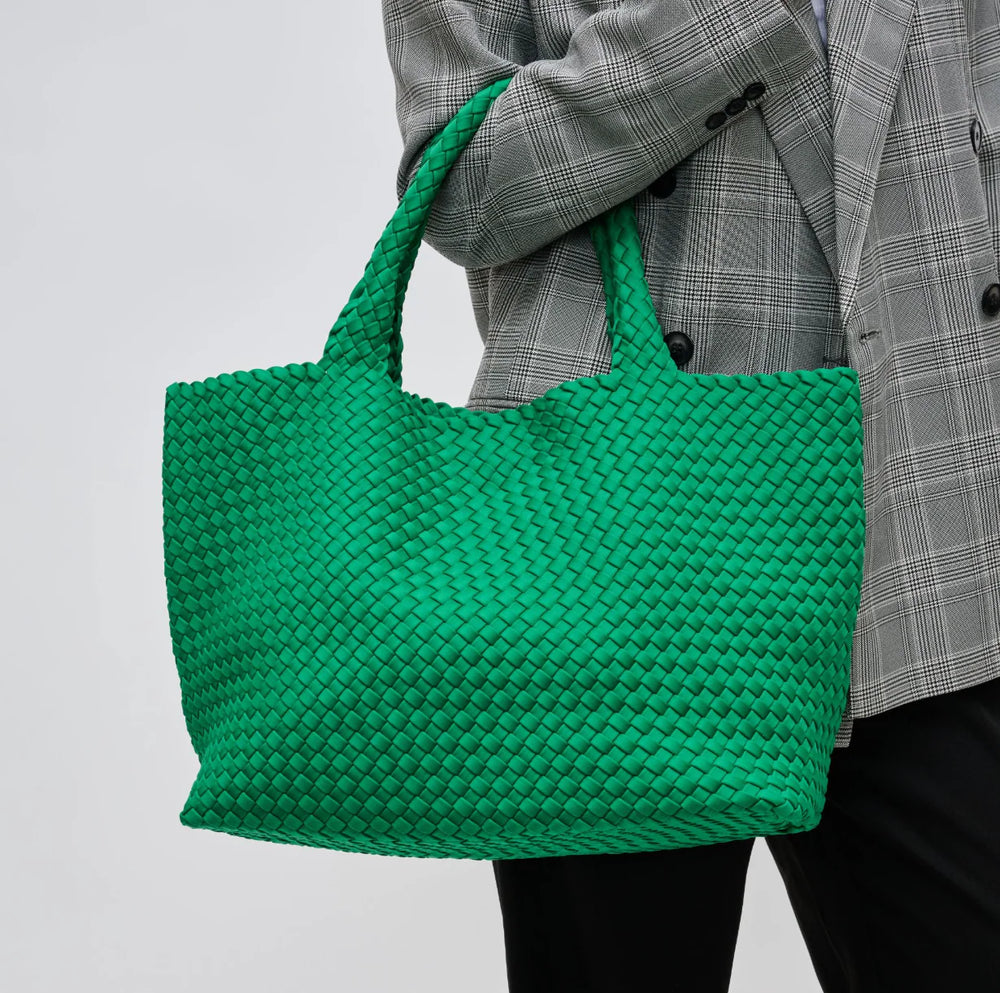 Sky's The Limit Large Tote Kelly Green Sol and Solene