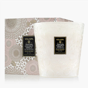 Tahitian Coconut Vanilla 3 Wick Hearth Candle Voluspa