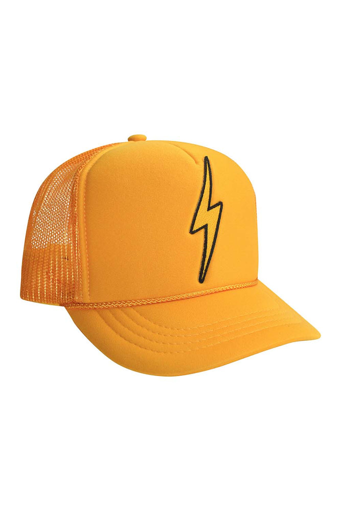 Aviator Nation Bolt Vintage Low Rise Trucker Hat in Gold