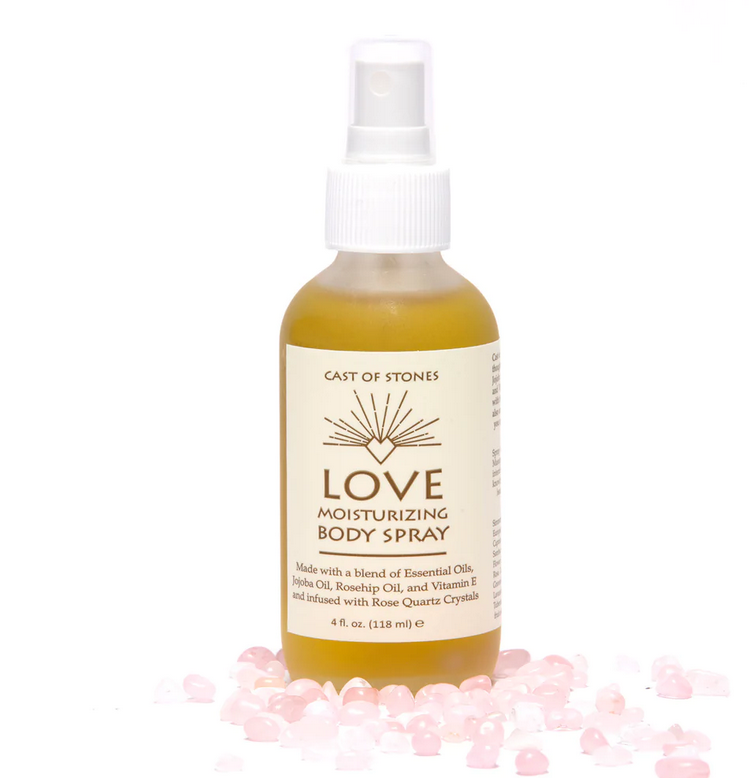Love Moisturizing Spray Infused With Rose Quartz Crystals