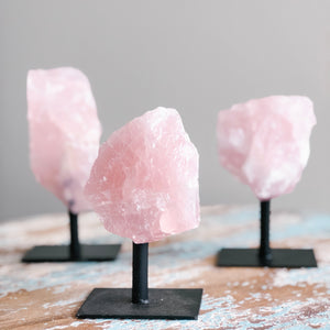 Rose Quartz on Pedestal