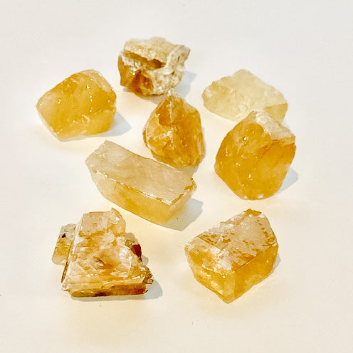 Amber Calcite Pocket Stone