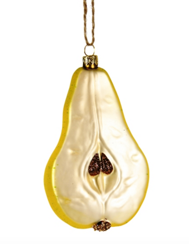 Sliced Pear Ornament