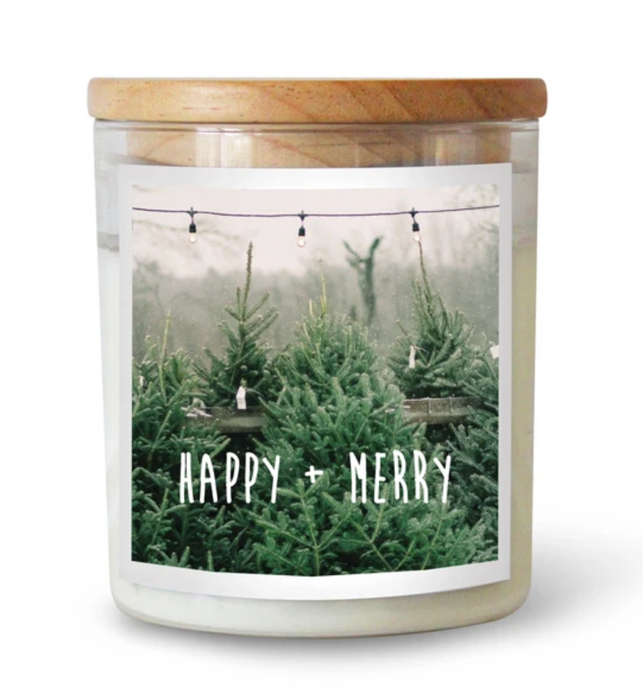 Happy + Merry Candle