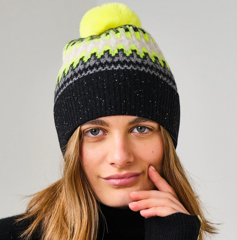 
                
                    Load image into Gallery viewer, Electric Fairisle Cashmere Hat
                
            