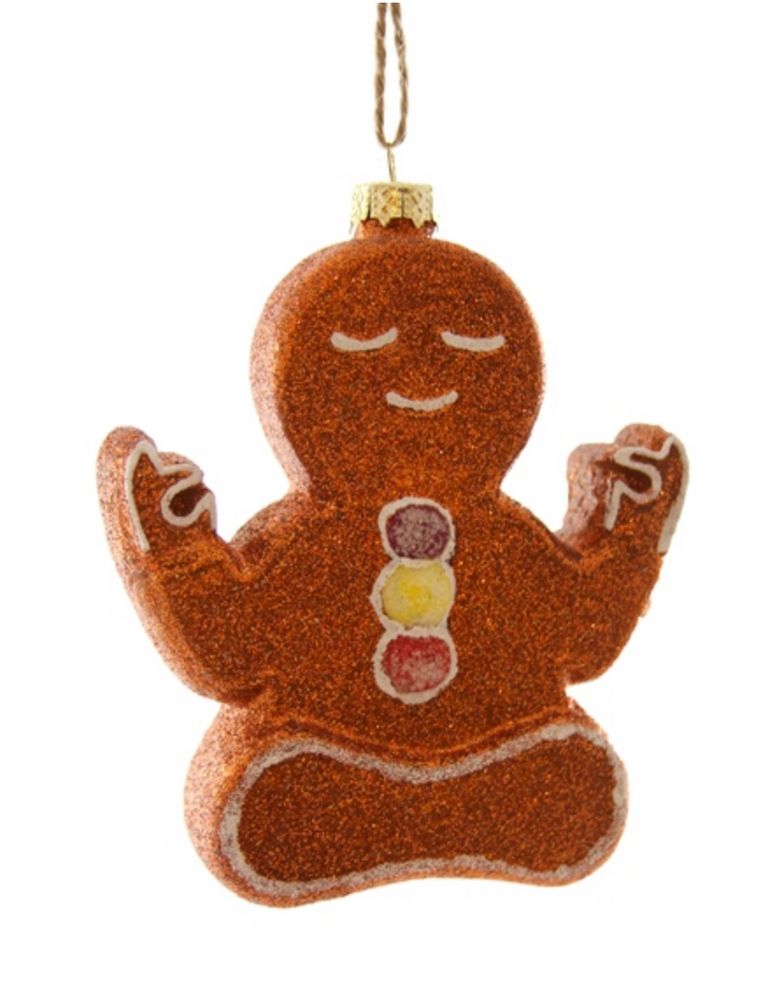 Yoga Gingerbread Man Ornament