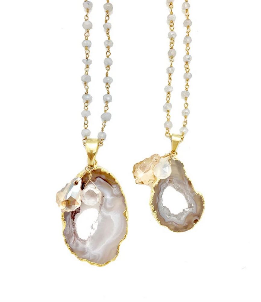 Moondrop Geode Necklace